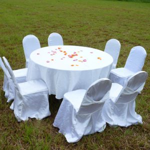 4ft White Table Cloth Setting