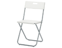 Plastic Foldable Chairs (White/Black)